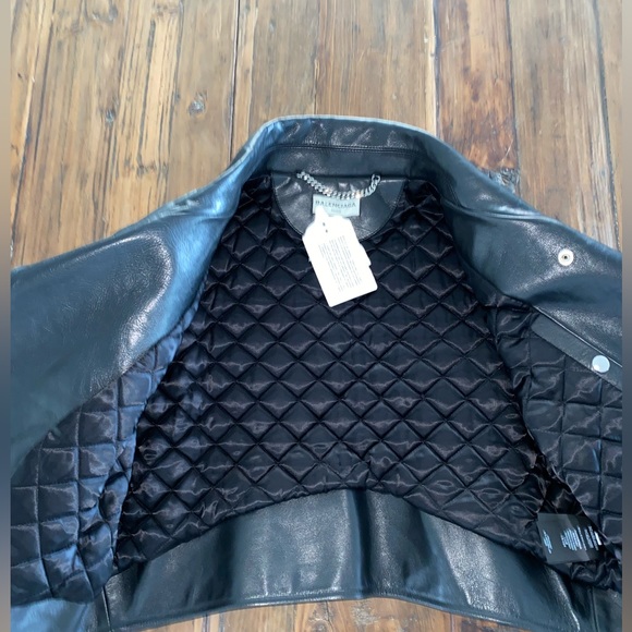 Balenciaga Leather Moto Jacket - Picture 6 of 6
